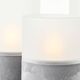 LED επιτραπέζιο φωτιστικό BRILLIANT BOUGIE, IP44, 2500K, 2xAA, χρονοδιακόπτης, ματ λευκό γυαλί, 3 τεμ