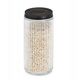 Βάζο με μεταλλικό καπάκι KITCHEN ESSENTIALS, ραβδωτό γυαλί