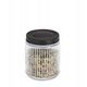 Βάζο με μεταλλικό καπάκι KITCHEN ESSENTIALS, ραβδωτό γυαλί