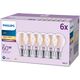 Philips LED classic Lampe 60W E27 Warmweiß 806lm matt 6er P