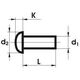Nitgoz NIT ALUMINIOWY PEŁNY Z ŁBEM KULISTYM 6.0*10MM [jm.KG] - 954 6*10 PLK