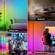 Έξυπνη LED επιδαπέδια λάμπα Brilliant G.LUX GD-RAINBOW-F, 12W, RGB, 960lm, DIM, μαύρο, 141cm, με τηλεχειριστήριο