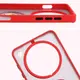 Etui z uchwytem na palec Bizon Case Hybrid Ring do Oppo Find X8 Pro przydymione z czerwoną ramką