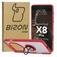 Etui z uchwytem na palec Bizon Case Hybrid Ring do Oppo Find X8 Pro przydymione z czerwoną ramką