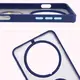 Etui z uchwytem na palec Bizon Case Hybrid Ring do Oppo Find X8 Pro przydymione z granatową ramką