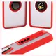Etui z uchwytem na palec Bizon Case Hybrid Ring do Realme C75 4G / 14x 5G przydymione z czerwoną ramką