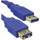 Kabel USB MediaRange USB-A - USB-A 3 m Niebieski (MRCS145)