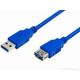 Kabel USB MediaRange USB-A - USB-A 3 m Niebieski (MRCS145)