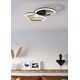 Φωτιστικό οροφής LED EGLO CALLIERA, 20 W 2500 lm 4000 K, μαύρο/χρυσό χρώμα, 44.5x49x9.5cm