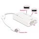Adapter AV Delock DisplayPort Mini - DisplayPort - HDMI - DVI biały (61768)