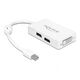 Adapter AV Delock DisplayPort Mini - DisplayPort - HDMI - DVI biały (61768)