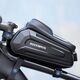 Sakwa rowerowa na ramę pancerna z kieszonką na telefon nawigację 1.7l - czarna ROCKBROS