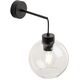 TK Lighting Cubus 10245 απλίκα τοίχου 1x15W E27 διαφανές/μαύρο