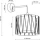 TK Lighting Harmony 5950 απλίκα τοίχου 1x15W E27 μαύρο/γιούτα