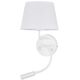 TK Lighting Maja 10080 απλίκα φωτιστικό τοίχου 1x60W E27 1x6W G9 λευκό