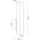 TK Lighting Teo 6618 απλίκα φωτιστικό τοίχου 1x36W LED 3000K πεύκο/μαύρο