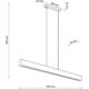 Φωτιστικό κρεμαστό Teo 1449 της TKKRYWULT 1x36W LED 3000K καρυδιά/μαύρο