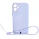 Etui Bizon Case Silicone MagSafe Sq do Apple iPhone 12 Mini jasnofioletowe