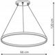 Lampa wisząca Light Prestige Light Prestige Ring LP-909/1P M BK CCT lampa wisząca zwis 1x35W LED CCT 3000K 2400 lm czarna