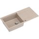 EVAN 146 XL GraniteQ νεροχύτης με σιφόν Push 2 Open 1-θέσιο χωρίς οπή (1000x500x210| θάλαμος 420x480) pearl beige / στοιχεία από ατσάλι