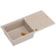 EVAN 146 XL GraniteQ νεροχύτης με σιφόνι Push 2 Open 1-θέσης χωρίς αποστράγγιση (1000x500x210| θάλαμος 420x480) pearl beige / χάλκινα στοιχεία