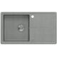 TONY 111 GraniteQ νεροχύτης γρανίτη silver stone (γκρι) 1-θέσης με/χωρίς (78x45x18,5), με σιφόνι και τάπα από ανοξείδωτο ατσάλι