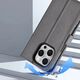 Etui skórzane do iPhone 16 Pro Dux Ducis Lawa z portfelem MagSafe szare
