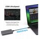 0 TB DataFlash USB4 SSD, περίβλημα για NVMe PCIe SSD USB4 (40 Gbit/s), συμβατό με Thunderbolt 3&4 και USB4 & USB-C θύρες, USB4 (USB-C) ομοαξονικό καλώδιο, 2'800 MB/s, USB-C