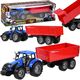 Traktor z przyczepą maszyna farmera rolnika ZA4345 EDUKAMP