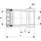 VIEGA Megapress overgang 2"x2" muffe/muffe, ulegeret stål med zink/nikkel belægning og SC-Contur