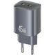 Ładowarka sieciowa USAMS CC305 T66 45W GaN 2xUSB-C tarnish