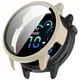 Etui ze szkłem do zegarka Bizon Case+Glass Watch do Garmin Vivoactive 6 beżowe