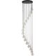 Φωτιστικό κρεμαστό TKKRYWULT Aurora 10182 16x8W G9 διαφανές/χρυσό