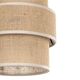 Φωτιστικό κρεμαστό TKKRYWULT Calisto 5401 1x15W E27 γιούτα/μαύρο