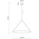 TK Lighting Cono 10089 κρεμαστό φωτιστικό 1x15W E27 κόκκινο