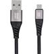 Καλώδιο USB A σε Micro USB Blue Star 2A με πλέξη 1,2 m TFK-DC-003 μαύρο