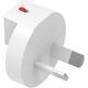 Προσαρμογέας ταξιδιού 4smarts Worldplug για GaN Flex, Hybrid Charger 6in1, FlatPlug Slim (UK, EU, AU) 3 τεμάχια λευκό