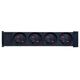 Lanview POWER STRIP 10" - 4WAY - ALUMINIUM FINISH - 2M CABLE