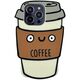 ETUI CASE 3D CAFFFE LATTE IPHONE 14 PRO standard