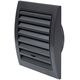 Πλαστική γρίλια εξαερισμού ND10RA, 148 x 153 mm, DN100, με κάλυμμα, ανθρακί χρώμα