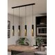 Pendant lamp EGLO BARBOTTO 4xGU10 4x4.5W complete with bulbs, black, h110cm