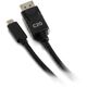 C2G 6ft USB C to DisplayPort Cable - 4K 30Hz - Externer Videoadapter - USB-C - DisplayPort - Schwarz