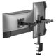Universal tabletop double monitor stand