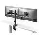 Universal tabletop double monitor stand