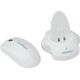 GETT Cleankeys CKM2W Plastik Scroll Maus kabellos Funk 2,4 MHz IP68 wasserdicht desinfizierbar optisch USB Farbe: weiss