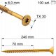 WOOD SCREW TXKMWHT-60240 6X240MM (100)