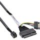 Καλώδιο σύνδεσης InLine® U.2, SSD με U.2 (SFF-8639) σε SFF-8643 + ρεύμα, 0,75m