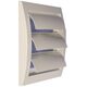 GRILLE WITH SHUTTERS 148X153/D100, WHITE