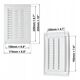 GRILLE PLASTIC ADJUSTABLE 250X170, WHITE
