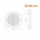 GRILLE VENTILATION D150, WHITE